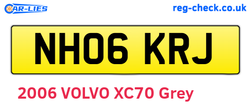 NH06KRJ are the vehicle registration plates.