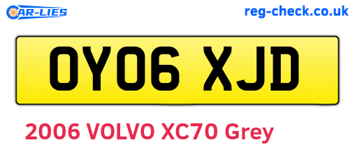 OY06XJD are the vehicle registration plates.