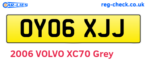 OY06XJJ are the vehicle registration plates.