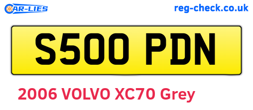S500PDN are the vehicle registration plates.