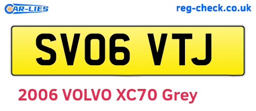 SV06VTJ are the vehicle registration plates.