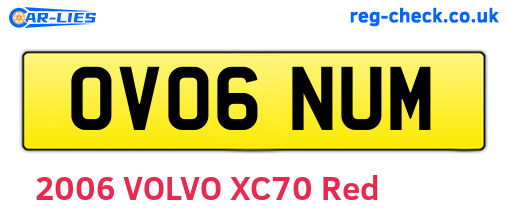 OV06NUM are the vehicle registration plates.