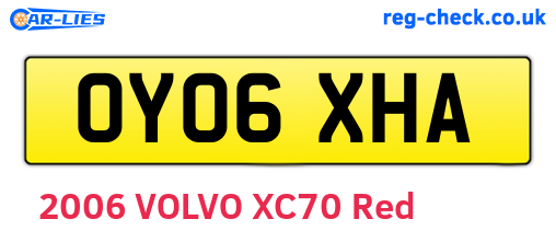 OY06XHA are the vehicle registration plates.
