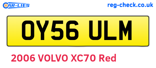OY56ULM are the vehicle registration plates.