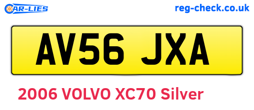 AV56JXA are the vehicle registration plates.