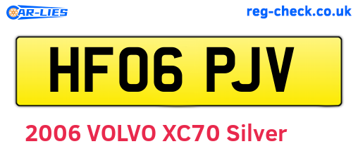 HF06PJV are the vehicle registration plates.