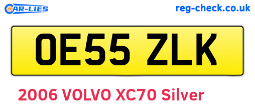 OE55ZLK are the vehicle registration plates.
