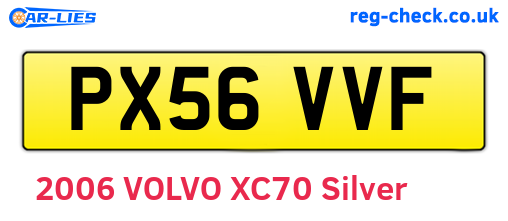 PX56VVF are the vehicle registration plates.