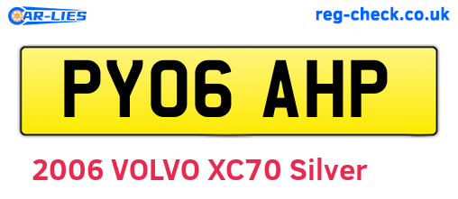 PY06AHP are the vehicle registration plates.