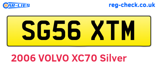 SG56XTM are the vehicle registration plates.