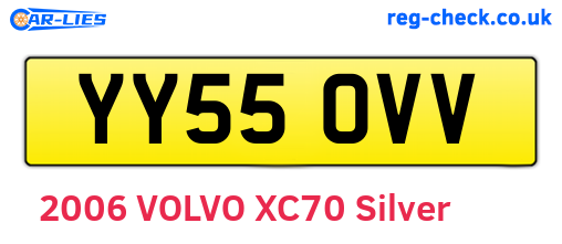 YY55OVV are the vehicle registration plates.