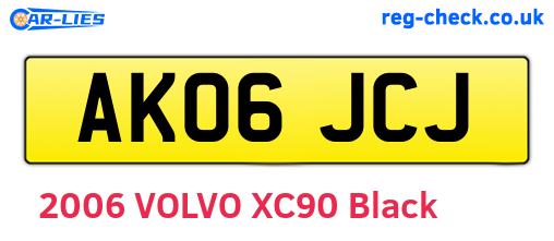 AK06JCJ are the vehicle registration plates.