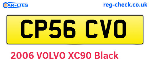 CP56CVO are the vehicle registration plates.