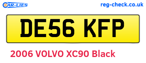 DE56KFP are the vehicle registration plates.