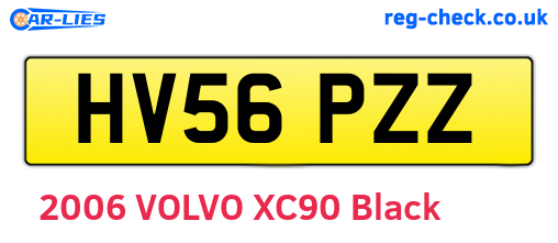 HV56PZZ are the vehicle registration plates.