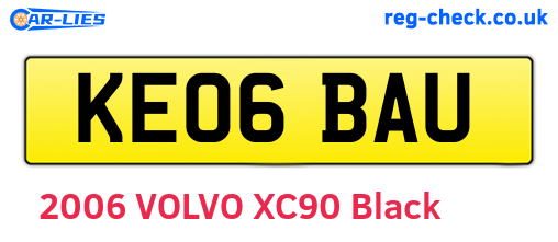KE06BAU are the vehicle registration plates.