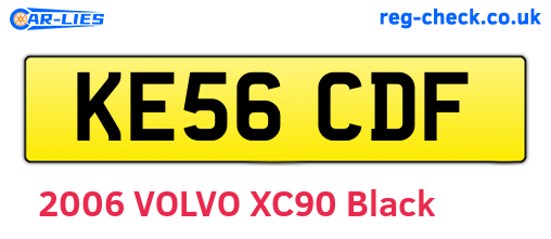 KE56CDF are the vehicle registration plates.