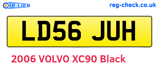 LD56JUH are the vehicle registration plates.