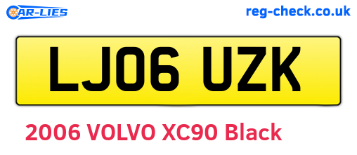 LJ06UZK are the vehicle registration plates.
