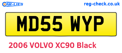 MD55WYP are the vehicle registration plates.