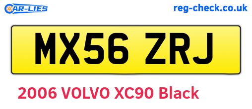 MX56ZRJ are the vehicle registration plates.