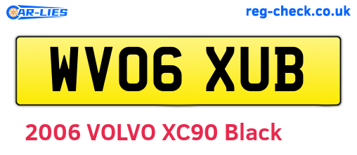 WV06XUB are the vehicle registration plates.