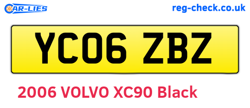 YC06ZBZ are the vehicle registration plates.