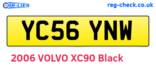YC56YNW are the vehicle registration plates.