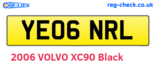 YE06NRL are the vehicle registration plates.