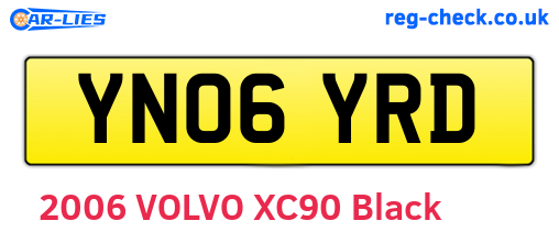 YN06YRD are the vehicle registration plates.