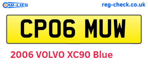 CP06MUW are the vehicle registration plates.