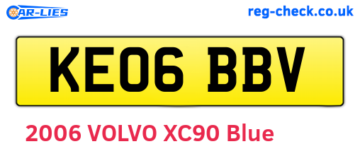KE06BBV are the vehicle registration plates.