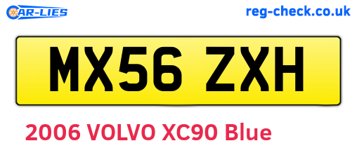 MX56ZXH are the vehicle registration plates.