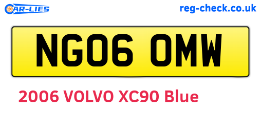 NG06OMW are the vehicle registration plates.