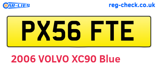PX56FTE are the vehicle registration plates.