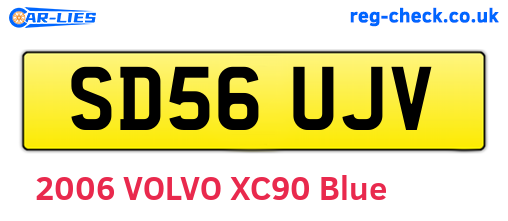 SD56UJV are the vehicle registration plates.