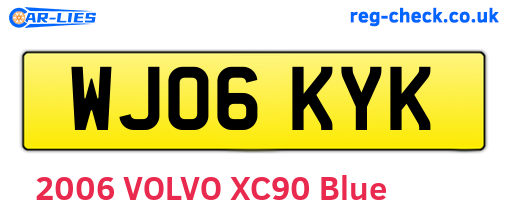 WJ06KYK are the vehicle registration plates.
