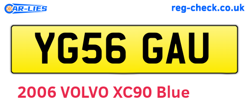 YG56GAU are the vehicle registration plates.