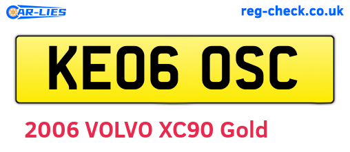 KE06OSC are the vehicle registration plates.