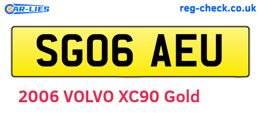 SG06AEU are the vehicle registration plates.