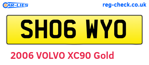 SH06WYO are the vehicle registration plates.