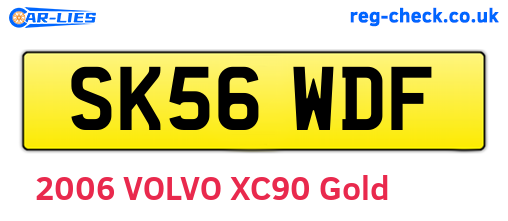 SK56WDF are the vehicle registration plates.