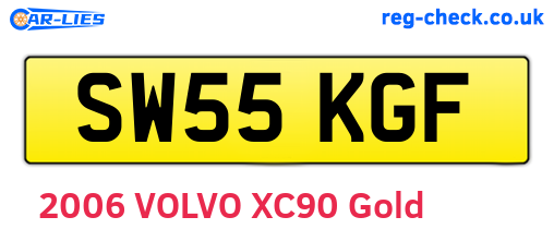 SW55KGF are the vehicle registration plates.
