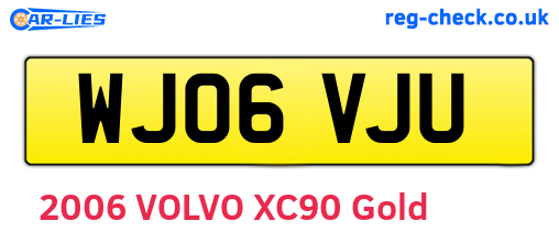 WJ06VJU are the vehicle registration plates.