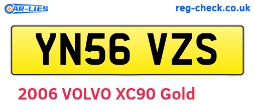 YN56VZS are the vehicle registration plates.