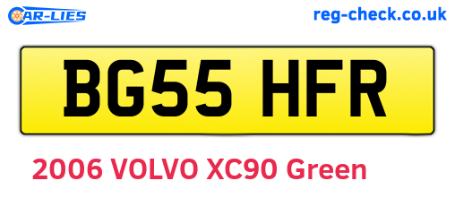BG55HFR are the vehicle registration plates.