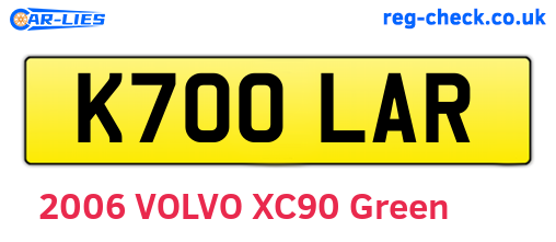 K700LAR are the vehicle registration plates.