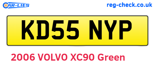 KD55NYP are the vehicle registration plates.