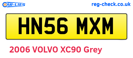 HN56MXM are the vehicle registration plates.