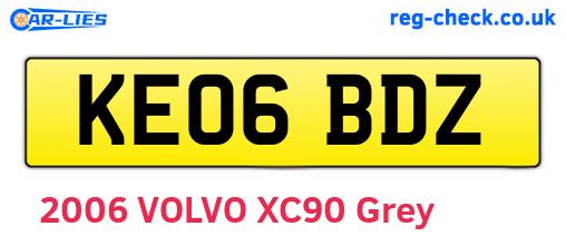 KE06BDZ are the vehicle registration plates.